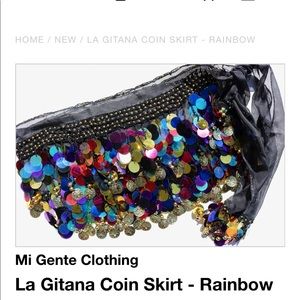 Mi genti clothing gypsy coin skirt